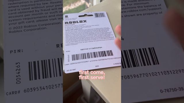 roblox gift card code 2022! #subscribe #fyp #roblox #2022 #giftcard #code смотреть онлайн