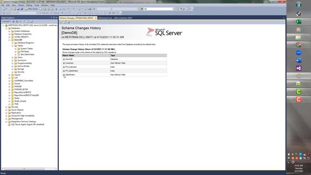 SQL Server Schema Changes History Report смотреть онлайн