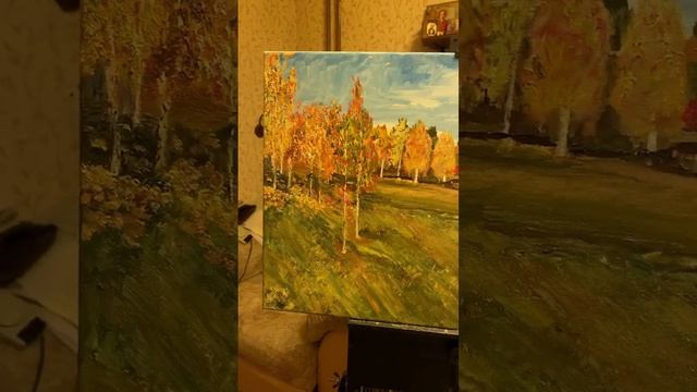Картина маслом на холсте по мотивам Левитана Золотая осень смотреть онлайн