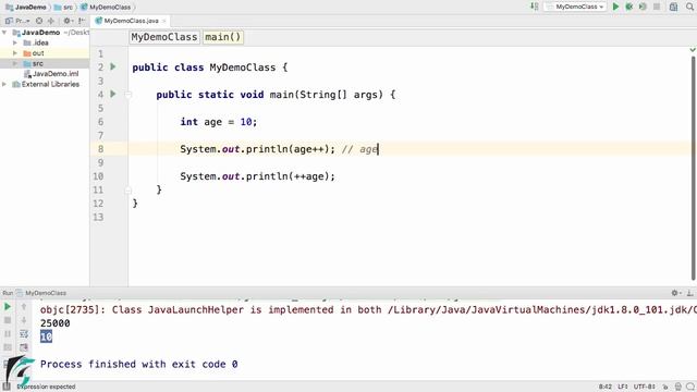Java Increment and Decrement Unary Operators. Java Tutorial for Beginners #3.5 смотреть онлайн
