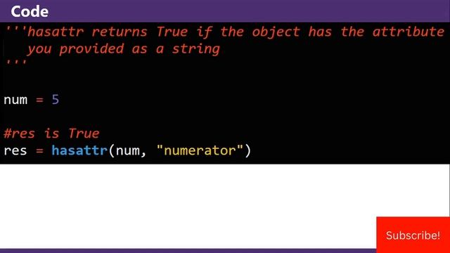 hasattr Python смотреть онлайн
