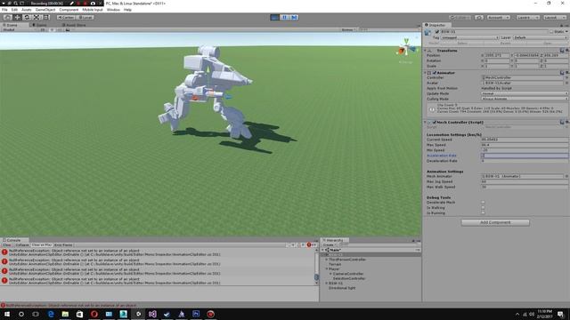 Unity3D - Mechwarrior 3050 - Variable Speed Locomotion Cycle (WIP) смотреть онлайн