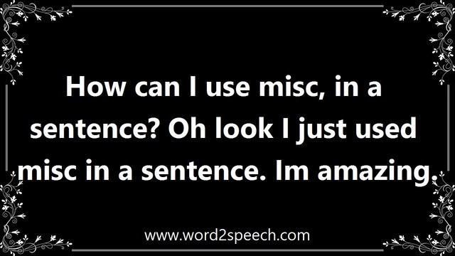 Misc - Meaning and How To Pronounce смотреть онлайн
