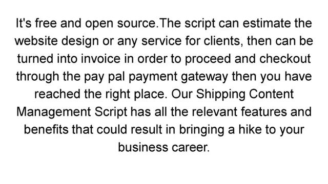 Shipping CMS Script - PHP Readymade Script смотреть онлайн