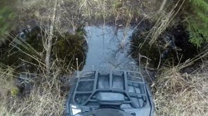 квадроцикл #10 поездка по лесу и воде апрель CfMoto 500 2a
