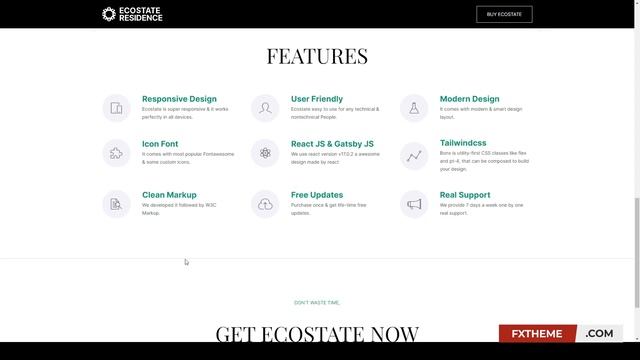 Ecostate - React Single Property Website Template real estate agent rental смотреть онлайн