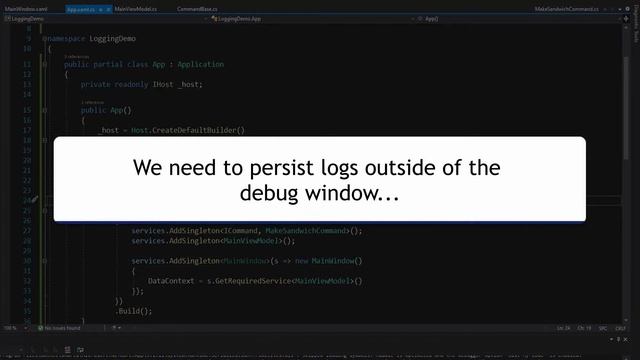 Setting up Logging (w/ .NET Host, Serilog, and File Logging) - EASY WPF (.NET 5) смотреть онлайн