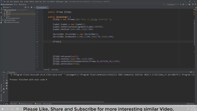#16 Scrollbar Component Java Swing with GUI Software development tutorial | 2021. смотреть онлайн