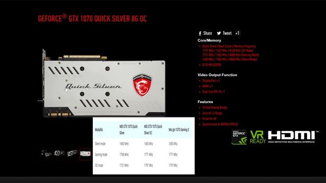 MSI GTX 1070 Quick Silver OC edition ita 4k смотреть онлайн