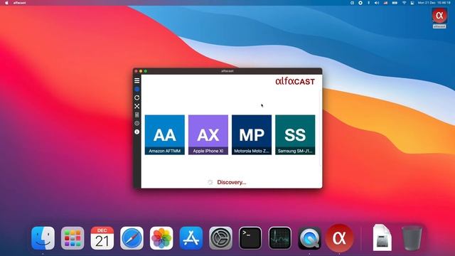 Alfacast Screen Mirror | Screen Mirror For Apple MacOS | Viewer Demo