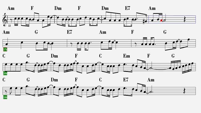 BANA BİR MASAL ANLAT--Am--(Play Along)--:Guitar,Flute,Violin,Keyboard,Melodica,Recorder. смотреть онлайн