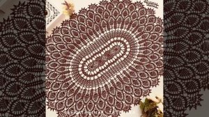 Овальная салфетка крючком. Схема салфетки.