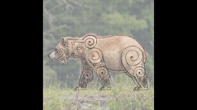 Bear in the Celtic style. Медведь в кельтском стиле. смотреть онлайн