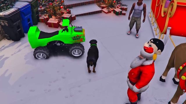 SHINCHAN AND FRANKLIN CELEBRATED CHRISTMAS WITH SANTA CLAUS AND GOT GIFTS IN GTA 5 смотреть онлайн