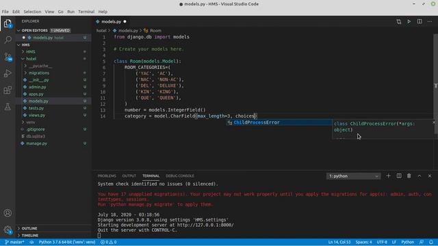 Django Hotel Management System [ HMS ] | Django Programming Tutorials | Room Model #1 смотреть онлайн