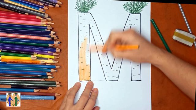 Как нарисовать букву М. Онлайн-школа рисования "Малевашки" смотреть онлайн