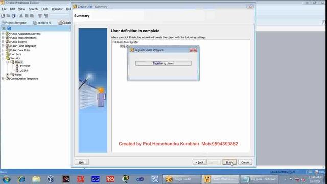 Create a target user and module in Oracle 11gR2 смотреть онлайн