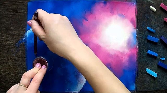 Как быстро и легко нарисовать космос пастелью. Для начинающих. смотреть онлайн