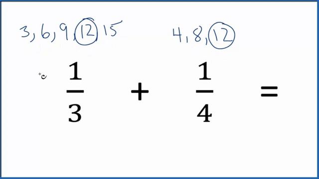 How to Add 1/3 Plus 1/4 (adding fractions) смотреть онлайн