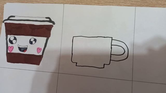 Как нарисовать котика в чашке смотреть онлайн