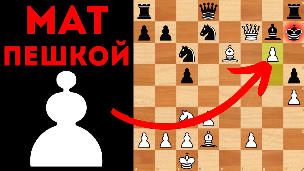 Красивый мат Пешкой. Шахматы смотреть онлайн