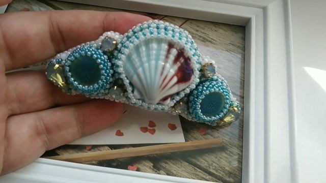 Barrettes For Thick Hair//  Заколка для волос с ракушками.