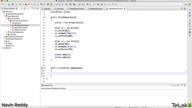 #5 Restful Web Services Tutorial | Mock Repository смотреть онлайн
