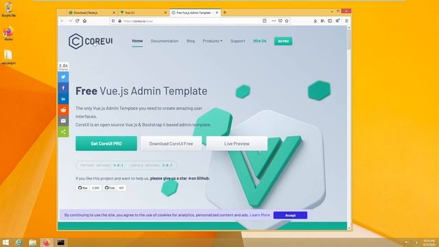 Install Vue JS + Dashboard on Windows in 3 easy steps смотреть онлайн