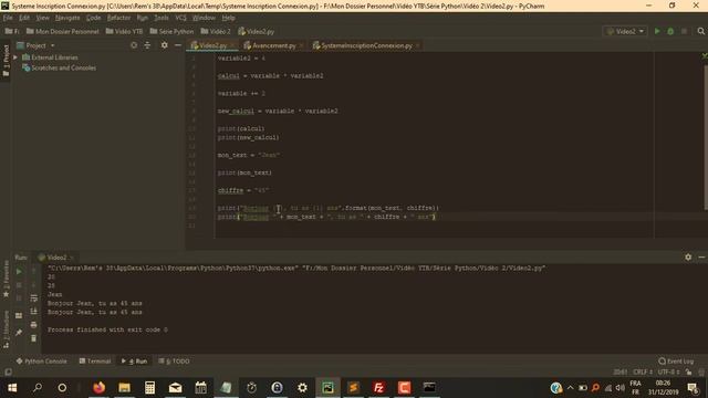 Les variables et les input - Série Python #2 смотреть онлайн