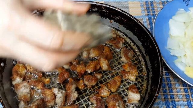 Жареная Картошка на Свинине как приготовить смотреть онлайн