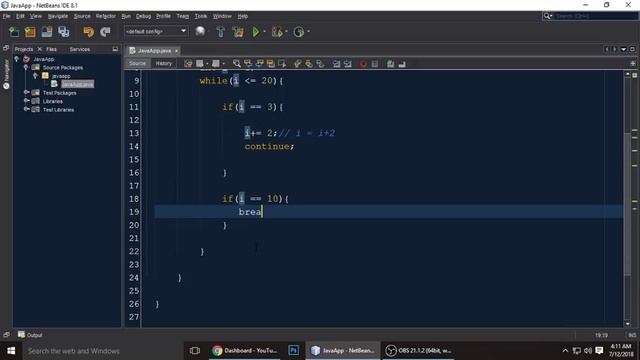 Java Tutorial | While Loop | Break & Continue Statement In Java смотреть онлайн