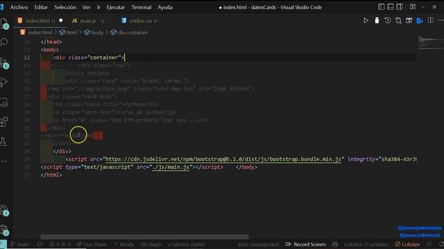 46 JavaScript mostrar datos en HTML смотреть онлайн