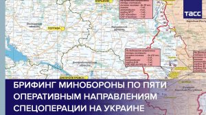 Брифинг Минобороны по пяти оперативным направлениям спецоперации на Украине