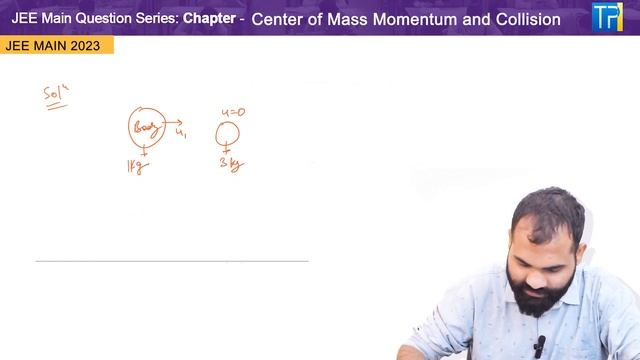 Solving Center of Mass Momentum and Collision Question from JEE Main 2023 смотреть онлайн