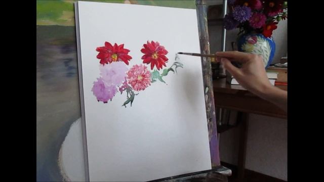 Акварель под музыку. ЦВЕТЫ. Художник Федор Усачев. FLEUR. Watercolour music. смотреть онлайн