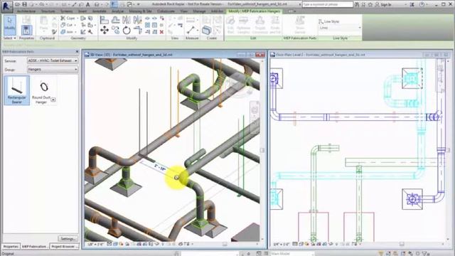 09-Revit-2017-New-Feature ''Working with Hanger in Fabrication Model in Revit 2017''' смотреть онлайн