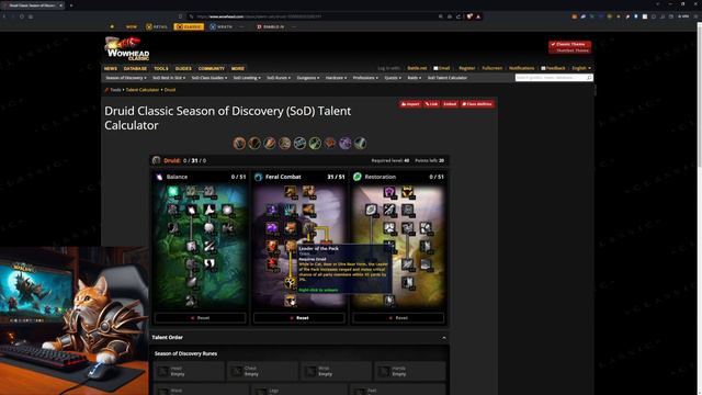 Best Feral Druid Builds to Level in Phase 2 [WoW SoD] смотреть онлайн
