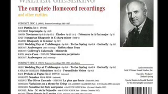 Walter Gieseking plays Chopin - Etude op. 25 n. 1 смотреть онлайн