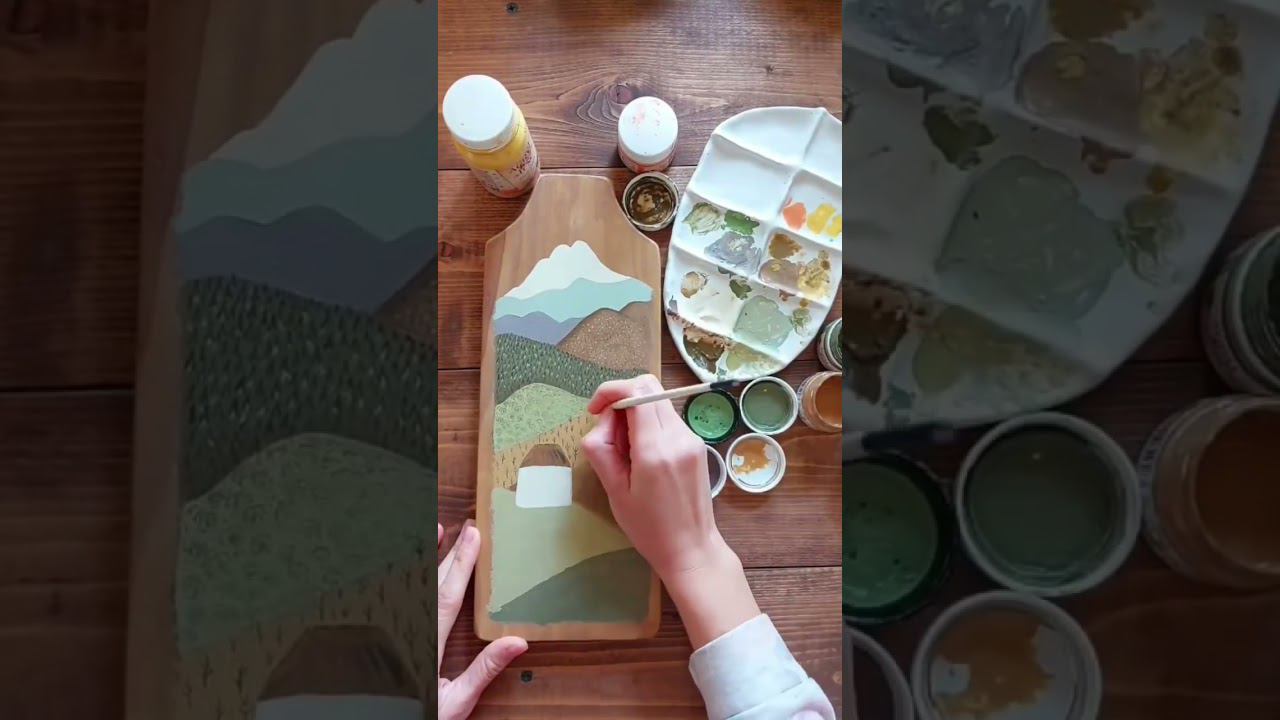 Ольга Липеева рисует по дереву акриловыми красками ТАИР смотреть онлайн