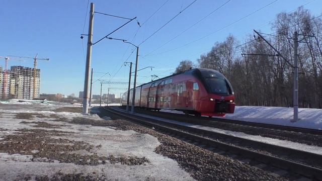 Электропоезд ЭШ2-024 Аэроэкспресс сообщением Москва - Аэропорт Шереметьево смотреть онлайн