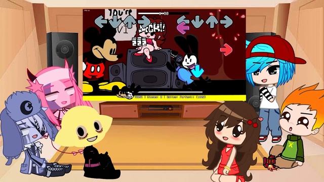 FNF React To VS FNF Ejected - But Mickey Mouse & Oswald Sings It | Fnf Mod Characters Reacts смотреть онлайн