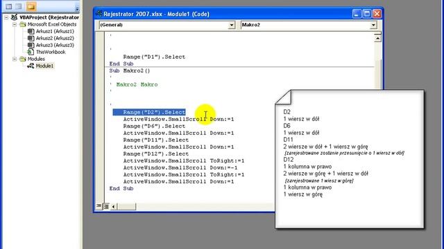 Excel 2007 PL Rejestrator makr смотреть онлайн