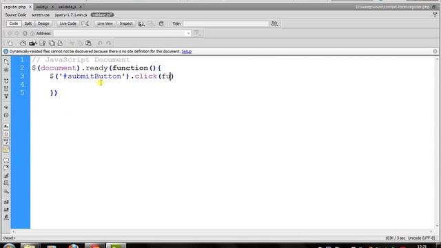 Form Validation Code in Php and JQuery Tutorial Part1 смотреть онлайн