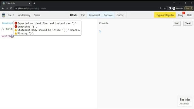 Conditional Statements - switch case | JavaScript Tutorials for Beginners смотреть онлайн