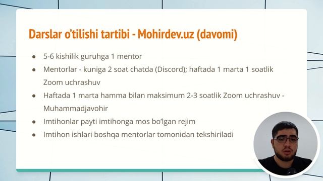 007. Darslar o'tilishi tartibi va qoidalar - Frontend dasturlash asoslari смотреть онлайн