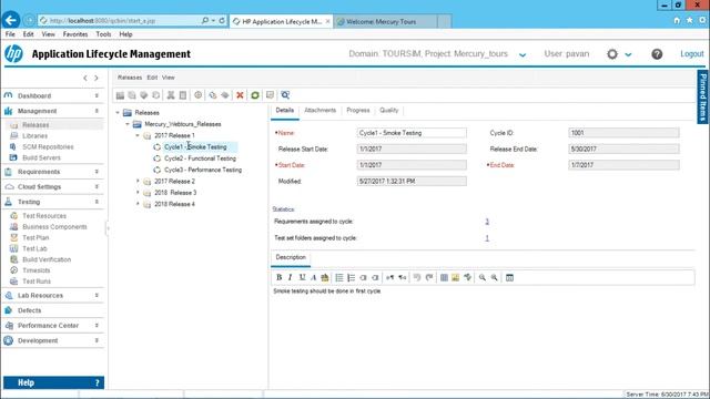 HP ALM - Defects - Cycles Relation смотреть онлайн