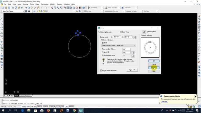 AutoCad bangla tutorial, polar Array command, block command, Part: 15 смотреть онлайн