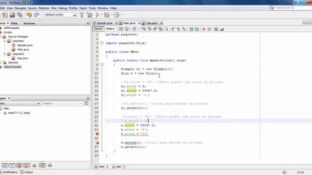 Modificadores de acceso y encapsulamiento en Java (public, protected, private y default) смотреть онлайн