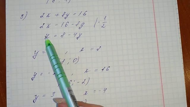7 класс. Линейное уравнение с двумя переменными и его график смотреть онлайн