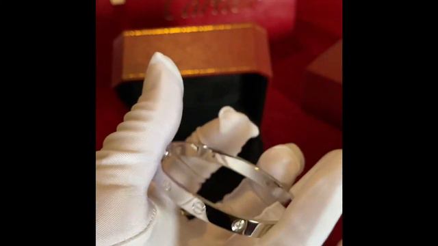 Unboxing Video | Cartier Love Bracelet, 4 Diamonds White Gold